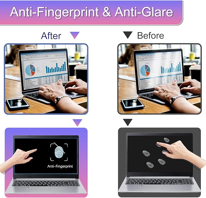 KEANBOLL 14 Inch Magnetic Privacy Screen for Laptops (16:10) - Removable Anti-Glare Filter with Blue Light Reduction | Compatible with HP, Dell, Acer, Asus, Samsung, Lenovo Laptops etc