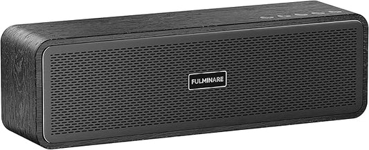 FULMINARE Portable Bluetooth Speaker for Home, Wooden Housing, 50W Deep Bass Stereo Sound, Bluetooth 5.3, 30H Playtime, 4-in-1 Playback, IPX5 Waterproof for Indoor & Outdoor Use