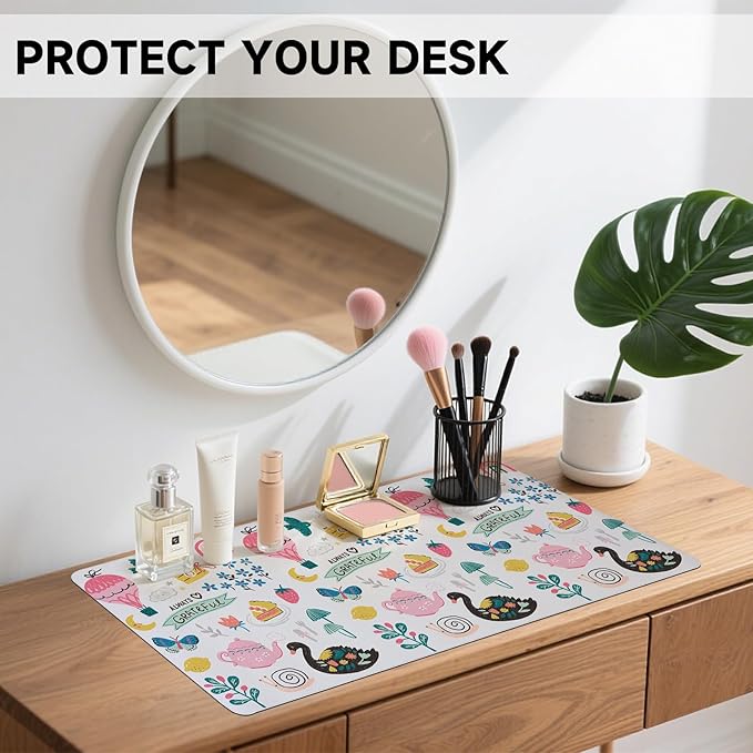 AUPET Leather Desk Pad Blotter Mat, Large Mouse Pad, Non-Slip Waterproof Desk Writing Pad Protector, Desk Decor for Office，Home，Gaming (Always Grateful, 35.4X15.7 inch)
