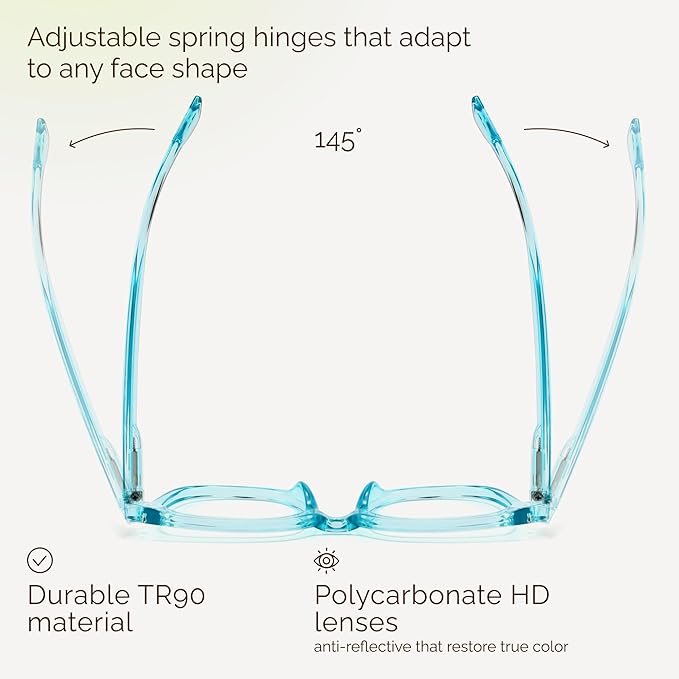 miyya Blue Light Glasses for Women & Men – Oversized UV & Blue Light Blocker Chunky Frames, Stylish Eyewear Accessories
