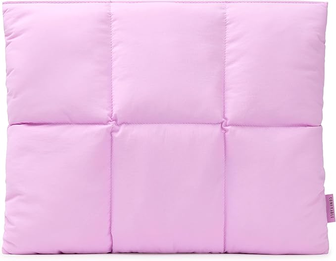 Comfyable Puffy Laptop Sleeve 15 16 Inch, Quilted Puffer Laptop Carrying Case for Women, Pillow Pouch Compatible for MacBook Air M5 & MacBook Pro M5 Pro/Max 2026, Lavender