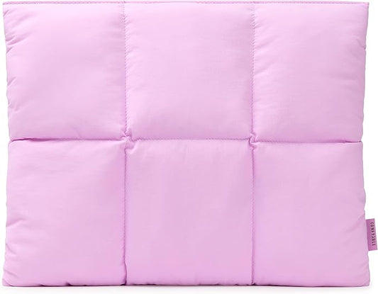 Comfyable Puffy Laptop Sleeve 15 16 Inch, Quilted Puffer Laptop Carrying Case for Women, Pillow Pouch Compatible for MacBook Air M5 & MacBook Pro M5 Pro/Max 2026, Lavender