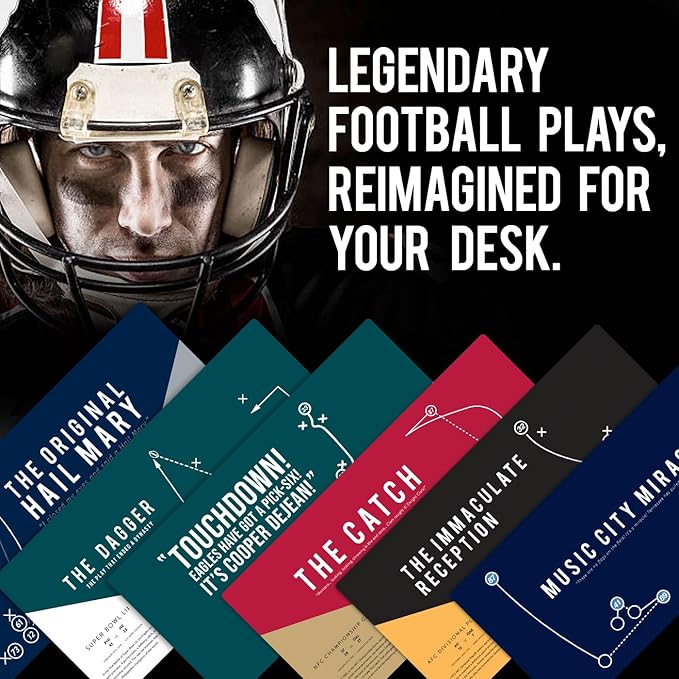 French KOKO Large Tennessee Football Desk Mat 36" x 16.5" – XL Desk Pad Mat Featuring The Music City Miracle Play, Oversized Mouse Pad Protector, for Men, Teen Boys, Dad, Office