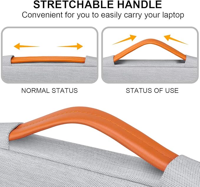 Lacdo 360° Protective Laptop Sleeve Case for 15 inch New MacBook Air M5/A3448 (2026), M4 A3241 2025, M3 A3114, M2 A2941 2024-2023, 15 inch MacBook Pro A1990 A1707, Computer Bag, Water-Resistant, Gray