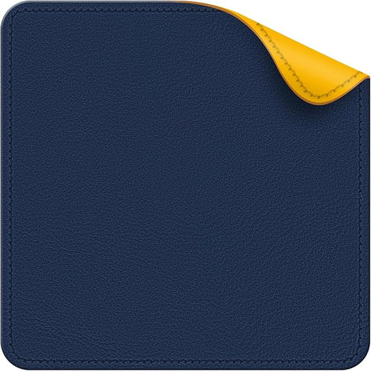 Dual Sided Leather Desk Mat - Waterproof Desk Pad - Ideal for Large Mouse Pad and Desk Mats on Top of Desks (Dark Blue, 11"*8")