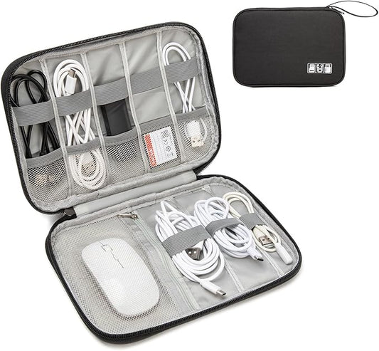Electronics Organizer Travel Case,Travel Cable Organizer Pouch - Portable Storage Bag for Cord, Charger, Phone, Earphone, Electronic Accessories for Travel & Daily Use