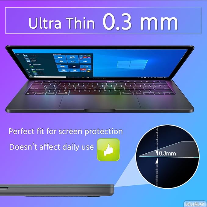 (2-Pack) 15.6" Laptop Screen Protector Tempered Glass for 15.6 HP/Dell/ASUS/Sony/Samsung/Lenovo/Acer/MSI/LG and All Other Brands 15.6" 16:9 Laptop, 9H Hardness, Anti Fingerprint, No Bubble, HD