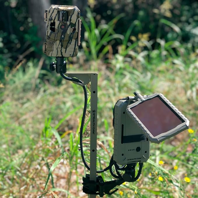 Stealth CAM Adjustable 29"-49" Expandable Height 1/4" Tripod Multi-Pivot Stable Rugged Steel Hunting Trail Camera & Solar Pak Battery Mounting Post - Image 3