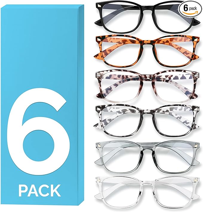 MIGSIR Blue Light Blocking Glasses for Computer Gaming, Fashion Fake Helps Reduce Screen Fatigue Eyeglasses for Women Men