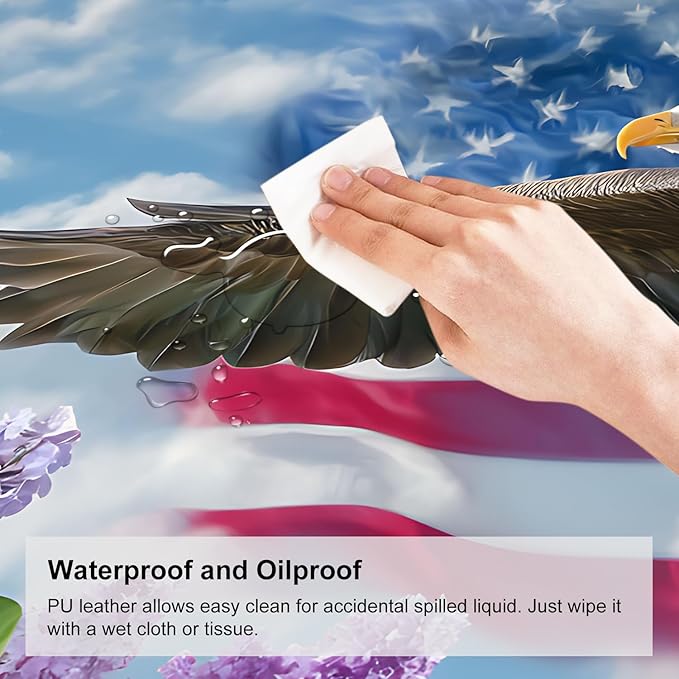 Mouse Pad, Large Anti-Slip with Stitched Edges Desk Mat Desktop Laptop Computer Desk Keyboard Mat,Table Protector Blotter Mat (Flowers and Eagles, 31.5" x 11.8")