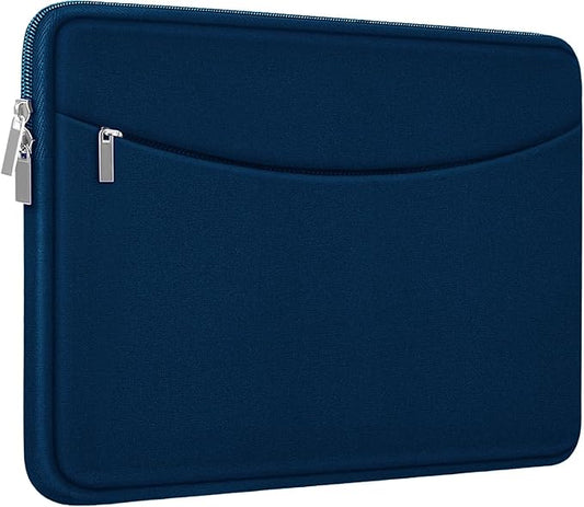 Laptop Sleeve Case 14 inch, Shockproof Protective Laptop Cover Briefcase Carrying Computer Bag with Accessory Pocket Portable Computer Sleeve for 14" MacBook, HP, Dell, Lenovo, Acer, Blue
