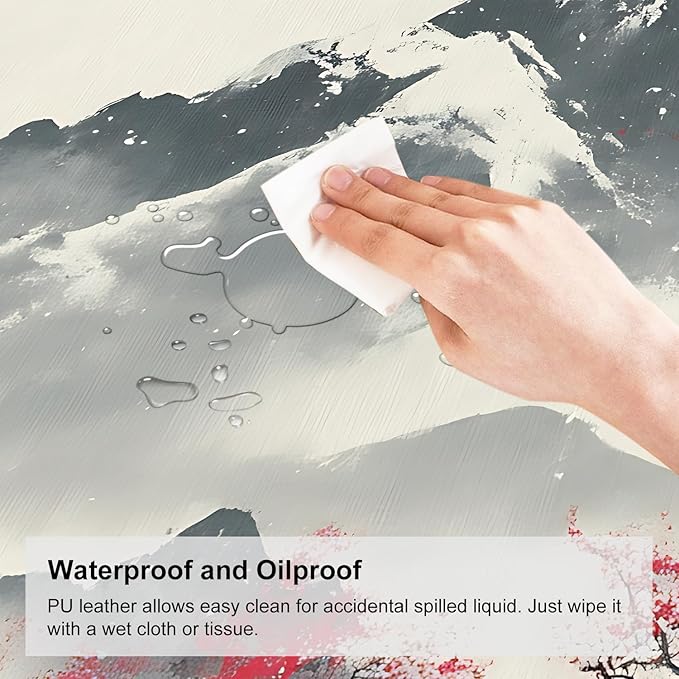 Mouse Pad, Large Anti-Slip with Stitched Edges Desk Mat Desktop Laptop Computer Desk Keyboard Mat,Table Protector Blotter Mat (Plum Blossom, 31.5" x 11.8")
