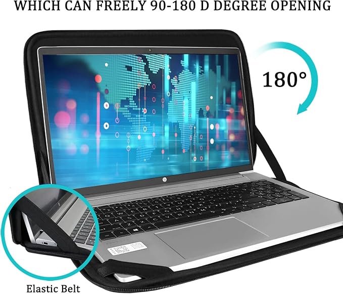 Laptop Sleeve 15 inch, Shockproof Protective Computer Carrying Cover with Front Pocket, Briefcase Laptop Sleeve Bag for 15 inch New MacBook Air, MacBook Pro, HP, Dell, Asus, Black