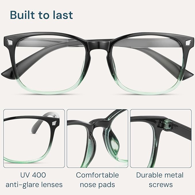 Gaoye Blue Light Glasses for Computer & Gaming - Anti UV Ray Lenses, Scratch-Resistant & Comfort Fit