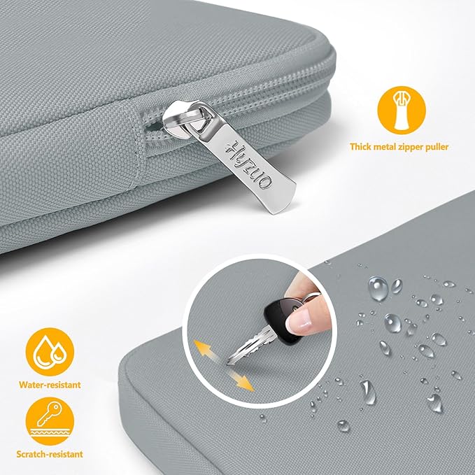HYZUO 17-17.3 Laptop Sleeve Bag Set for 17" 17.3" HP/Lenovo/Dell/ASUS/Acer/LG/Toshiba/MSI Gaming Laptop/Razer Blade 17/18, Notebook Protective Case for Men Women, Rock Gray