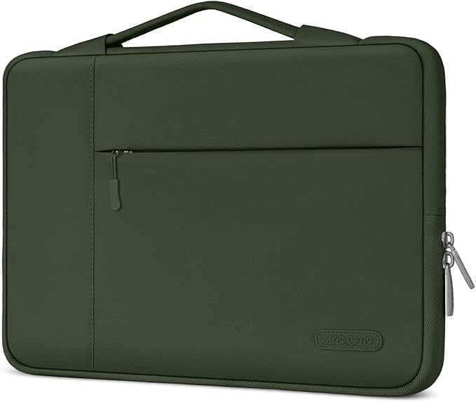 MOSISO Laptop Case 15 inch, 15 inch Laptop Sleeve with Handle Compatible with MacBook Air 15 M4 A3241 M3 A3114 M2 A2941 2025 2024 2023, Dell XPS, Polyester Multifunctional Computer Bag, Army Green