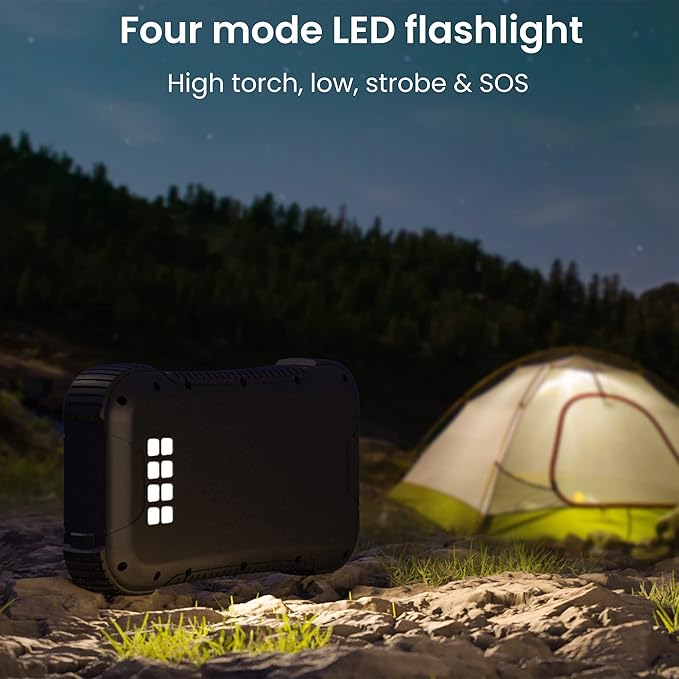 Rugged & Waterproof Power Bank, 30000mAh 45W USB-C Heavy Duty Laptop Portable Charger for Outdoor, Camping, For iPhone 16, 15, iPad, Samsung S24, S23, Android, Steam Deck, MacBook, Chromebook