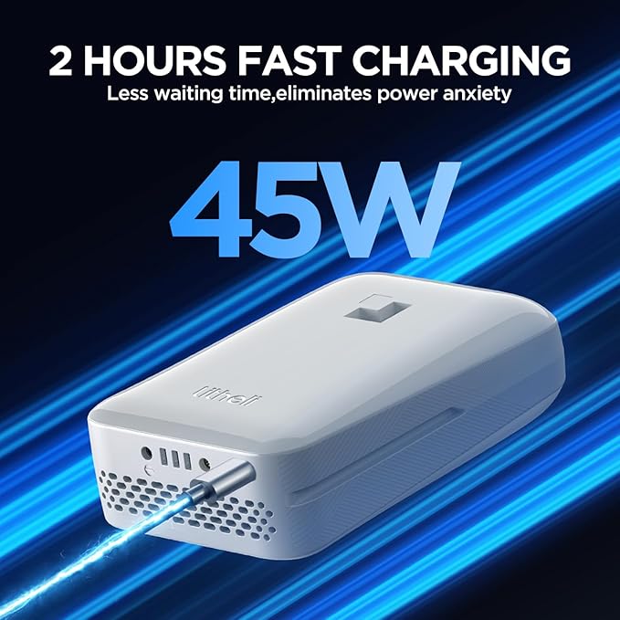 LiTHELi Portable Charger 2 * 4.0Ah Lithium Batteries 45W Max Power Bank, Suit for All U20 Power Tools and Outdoor Power Equipment(2 Packs)