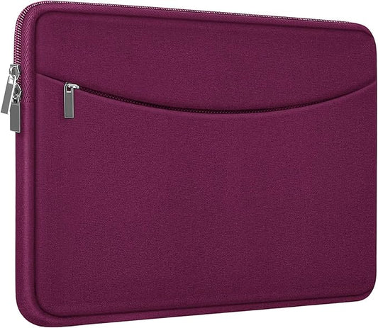 Laptop Case 15.6 inch, Shockproof Protective Laptop Cover Carrying Computer Bag with Accessory Pocket Portable Computer Sleeve Compatible with HP, Dell, Lenovo, Asus, Rose Red