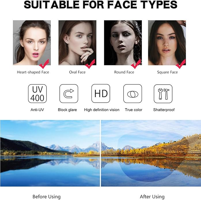 Onrtry Oversized Square Blue Light Glasses for Women Men Thick Frame Big Computer Eyewear Non-Prescription Eyeglasses