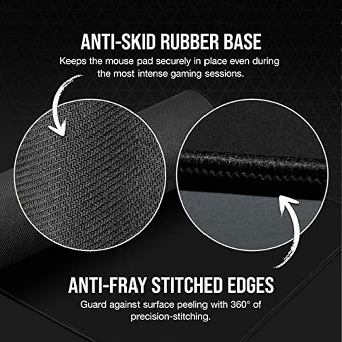 Corsair MM350 PRO Extended XL Premium Spill-Proof Cloth Gaming Mouse Pad – 36.6” Width x 15.7” Height Surface – Black