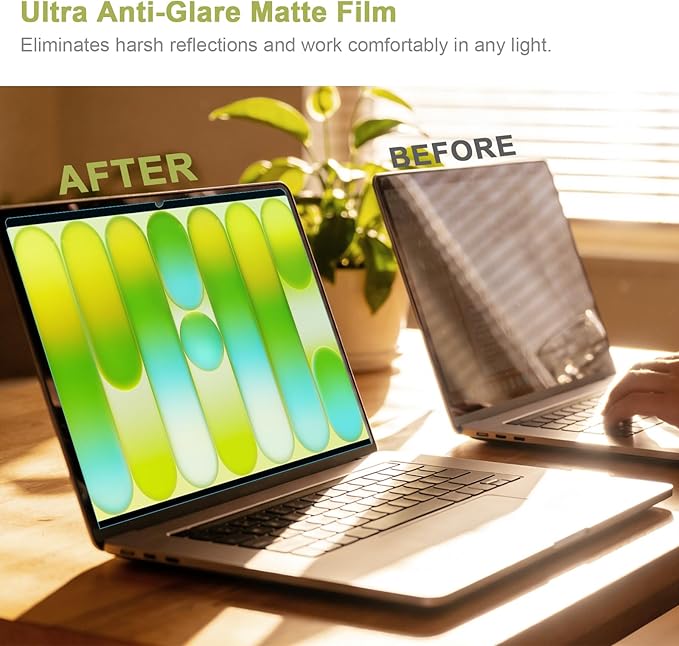 2-Pack Anti Blue Light Screen Protector for 2026 MacBook Neo 13-Inch A18 Pro, Matte Anti Glare Filter Eye Protection Shield for Mac Neo 13in, Anti-Scratch Protector