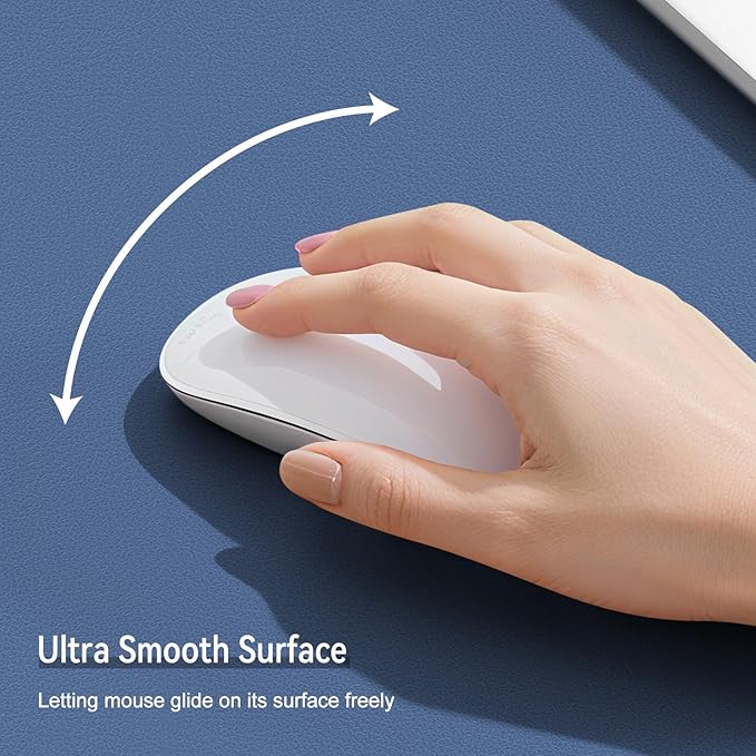 Dual Sided Leather Desk Mat - Waterproof Desk Pad - Ideal for Large Mouse Pad and Desk Mats on Top of Desks (Blue, 11"*8")