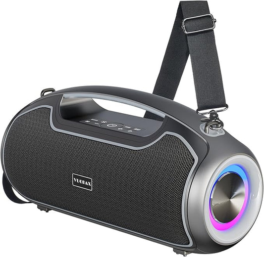 Upgrade Portable Bluetooth Speakers Wireless, 200W MAX Loud Powerful Speaker w/Deep Bass, IP65 Waterproof/ BT5.4, for Outdoor, Party, Camping, Tailgating, Beach, Large Workshop, Garage, 24H Playtime