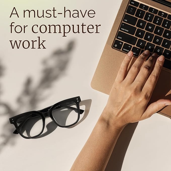 miyya Blue Light Glasses for Women & Men – Oversized UV & Blue Light Blocker Chunky Frames, All-Day Comfort, Stylish Eyewear