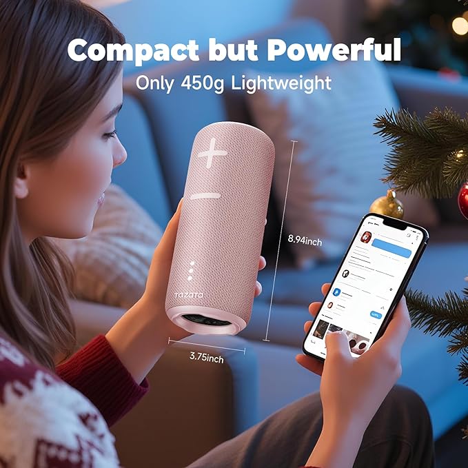 Bluetooth Speaker,30W Portable Wireless Speaker with TWS,IPX7 Waterproof, 8H Playtime, LED Lights,for Pool/Beach/Shower, Birthday Gift, Valentines Day Gifts