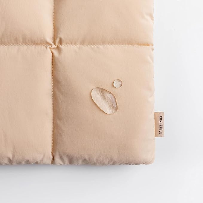 Comfyable Puffy Laptop Sleeve 13 Inch 14 Inch, Quilted Puffer Laptop Carrying Case for Women, Pillow Case Compatible with MacBook Air/Pro M5 M4 M3 M2 Pro/Max 2026, 13" MacBook Neo A18, Sand