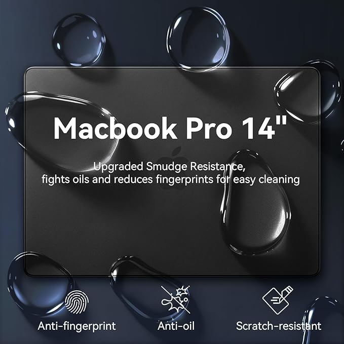 EooCoo Case Compatible with MacBook Pro 14 inch M5 2026-2021 M4 M3 M2 M1 Pro/Max Chip, Official Color-Matched Armor, Frosted Hard Shell Cases with Keyboard Cover, Screen Protector - Matte Space Black