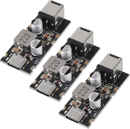 AITRIP 3PCS QC4.0 QC3.0 Type-C USB PD65W Fast Charging Adapter Module DC8-32V 3.25A 65W Step Down Module???DC5521 5.5X2.1mm???