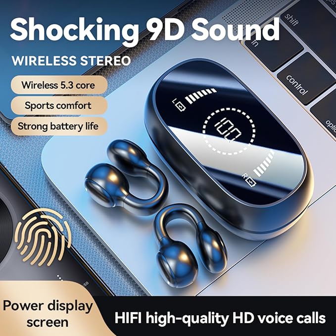2024 Version True Wireless Bluetooth Earbuds with Charging Case Compatible with Apple & Android, Dual Connect, Built-in Microphone, Stereo Sound in-Ear Bluetooth Headphones Headset - Model 33