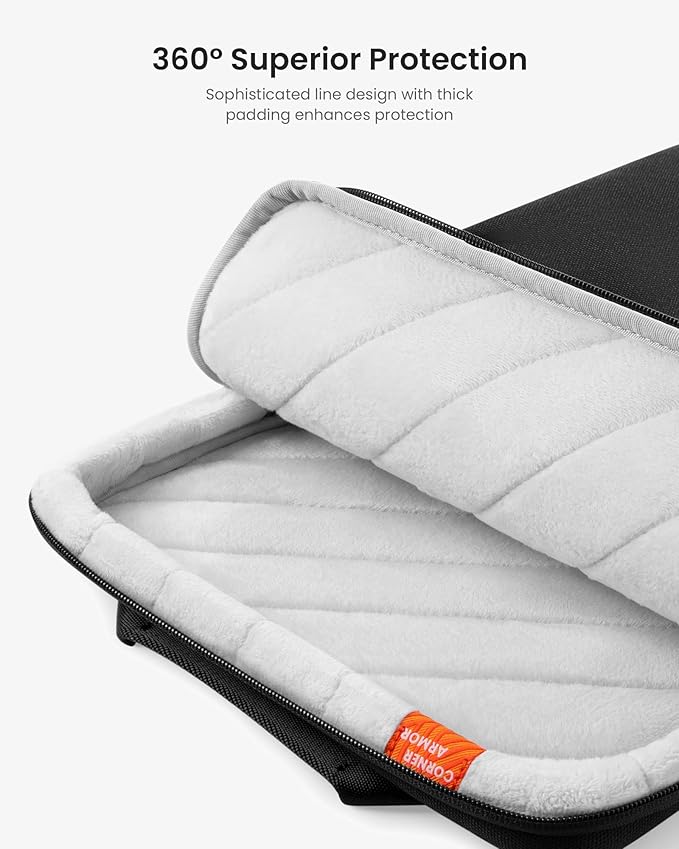 tomtoc 360 Protective Laptop Sleeve Designed for 16-inch New MacBook Pro M5/M4/M3/M2/M1 Pro/Max 2026-2019, Water-Resistant Well-Organized Accessory Sleeve Case with Handle