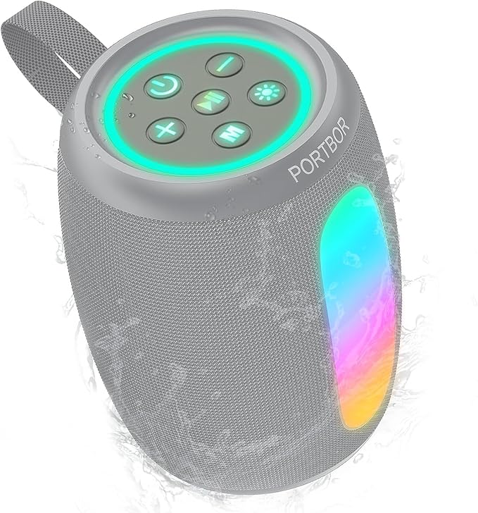 Bluetooth Speaker - Portable Wireless Speaker with Powerful Stereo Sound, IPX5 Waterproof, Dustproof, 3000mAh Battery Up to All Day Playtime, BT 5.3 with AUX, TWS Pair, for Outdoor/Home/Party/Beach