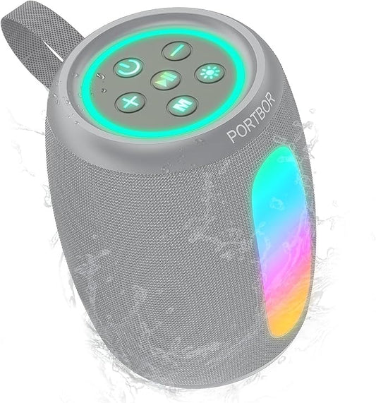 Bluetooth Speaker - Portable Wireless Speaker with Powerful Stereo Sound, IPX5 Waterproof, Dustproof, 3000mAh Battery Up to All Day Playtime, BT 5.3 with AUX, TWS Pair, for Outdoor/Home/Party/Beach