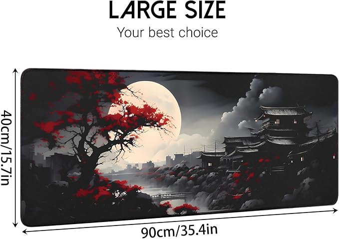Mouse Pad Gaming Mousepad,Large Mousepads for Keyboard and Mouse with Non-Slip Rubber Base,Suitable for School,Office,Home,35.4 x 15.7 Inch