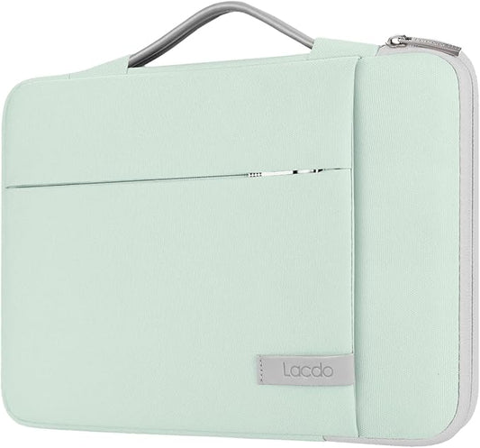 Lacdo 360° Protective Laptop Sleeve Case for 13 inch MacBook Air M5 A3449 (2026), M4 A3240 2025, M3 A3113 A2681 A2337 | 13" MacBook Neo A18 Pro A3404 (2026) | iPad Air/Pro 13 M5 Computer Bag, Green
