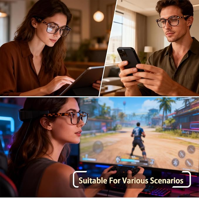 BIRDDIE Blue Light Blocking Glasses for Women & Men, UV400 Anti-Glare Computer Glasses for Gaming,Reading & Eye Strain Relief