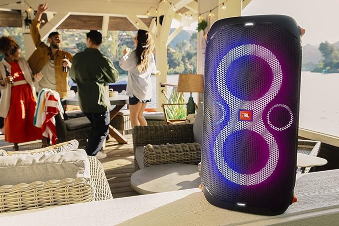 JBL PartyBox 110 - Portable Party Speaker with Built-in Lights, Powerful Sound and deep bass, Black
