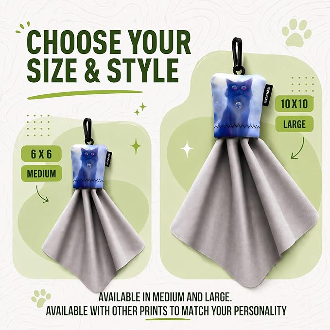 SPUDZ Classic Microfiber Lens Cleaner ?€? Clip-On Pouch, Washable ?€? for Binoculars, Scopes, Glasses, Screens | Classic | Vibrant Unicorn, 6 x 6 Inch (3-Pack) - Image 3