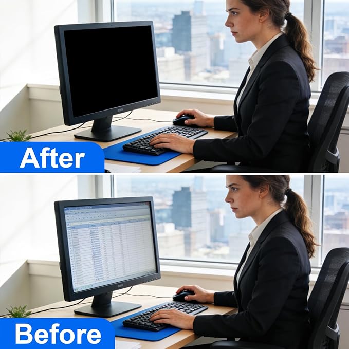 [2-Pack] Privacy Screen For Computer Monitor, 19-Inch 5:4 Aspect Ratio; Anti Spy/Bule Light/Glare And Eye Protection, 2 Install Ways Removable For Office, Airport, Cafe And Other Public Area; Diagonal 19 Inches, Width 14.84 Inches, Height 11.87 Inches