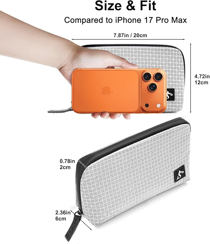 SIMTOP Cord Organizer Travel Small Tech Bag Pouch Case for Cords, Charger, Hard Drive, Power Bank ?€? Water-Resistant Electronics Organizer, Small Portable Gadget Case for Travel