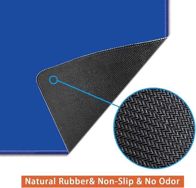 Large Mouse Pad, Non-Slip Desk Blotter, Office Desk Mat, Desk Pad Protector, Laptop Desk Pad, Desk Writing Pad for Office and Home, Blue, 31x12 inch