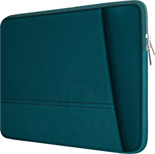 Laptop Case 15.6 inch, Sturdy Portable Monitor Computer Laptop Case, Carrying Sleeve Bag 15.6'' with Pockets for MacBook PC Mac HP Lenovo Dell Asus Xbox Switch, Cyan