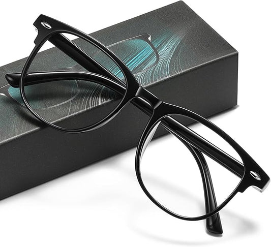 Okany Blue Light Blocking Glasses for Women Men Woman Black Computer Screen Filter Gaming Glasses Womens Mens 99.9% Blue Light Blocker Round Fashion Eye Glasses