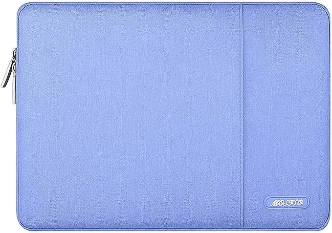 MOSISO Laptop Case 16 inch, 15-15.6 inch Laptop Sleeve Compatible with MacBook Pro 16 M5 M4 M3 M2 M1, HP Acer Dell Lenovo ASUS, Polyester Vertical Computer Sleeve Bag with Pocket, Slate Blue