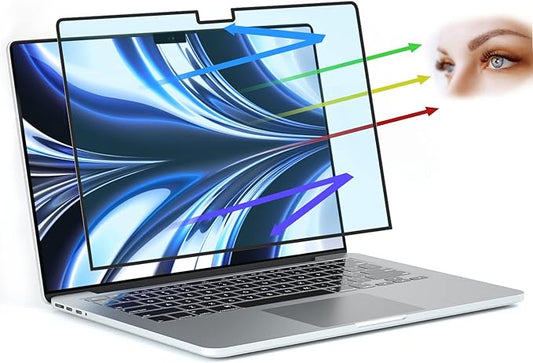 FILMEXT Macbook Air 13.6 inch Screen Protector (M2 M3 M4 M5,2022-2026), Bubble Free Anti Blue Light Screen Protector for Macbook Air 13.6" A3240 A3113 A2681-Eye Protection/Anti-Glare-Matte