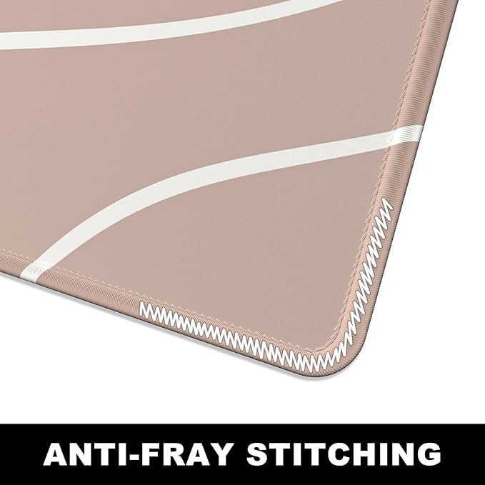 BOSOBO Large Mouse Pad, Desk Mat, XXL Gaming & Keyboard Mat, Desktop Full Cover 31.5 x 11.8 Inches, Modern Abstract Lines